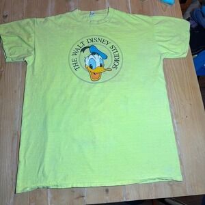 Vintage 90s Disney Tee – Donald Duck 💚 Rare yellow-green